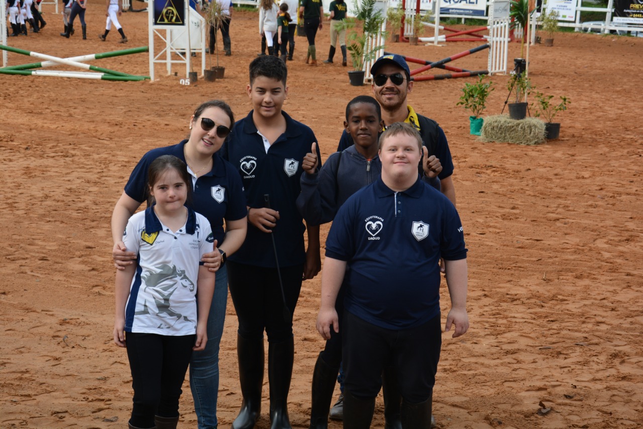 Equoterapia Daoud na etapa de Hipismo da Abhir, em Limeira